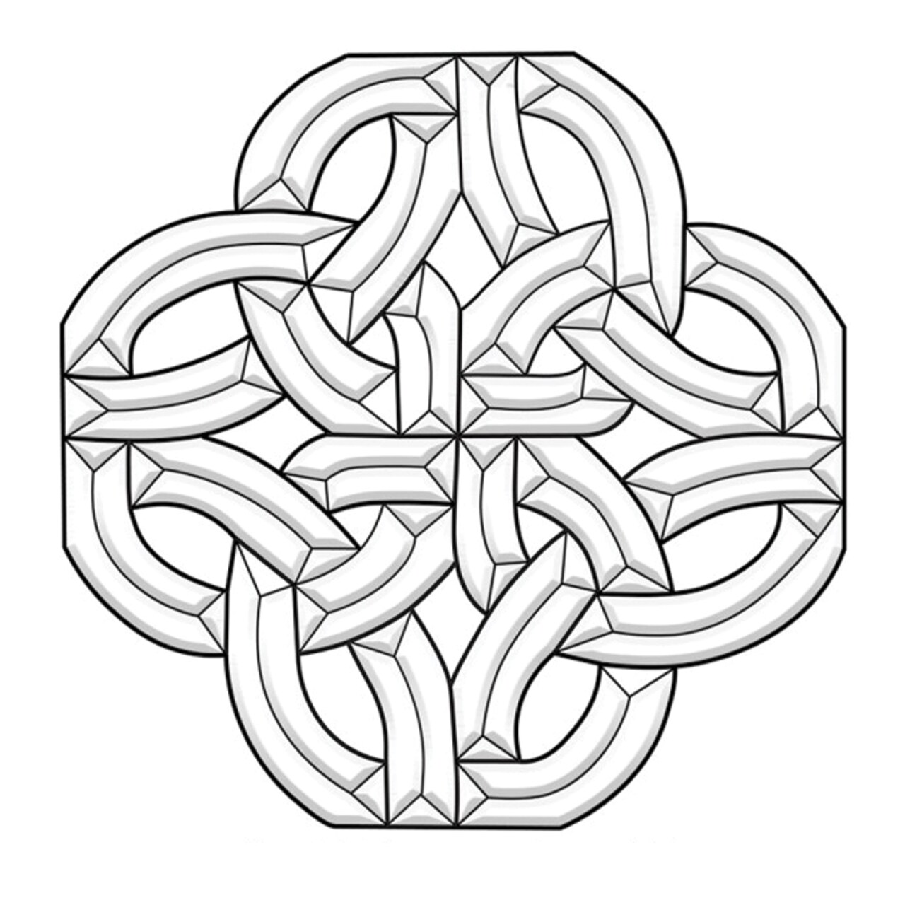 12"x12" Exquisite Clear Glass Celtic Knot Bevel Cluster EC824